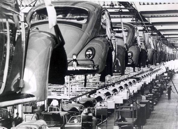 Linha de montagem do VW Fusca