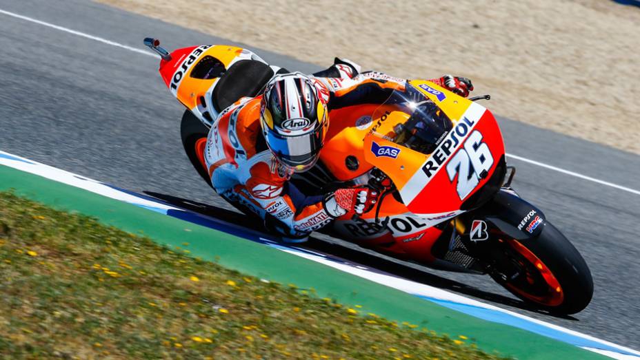 Dani Pedrosa. | <a href="https://quatrorodas.abril.com.br/moto/noticias/reinado-marc-marquez-nao-tem-fim-781505.shtml" rel="migration">Leia mais</a>