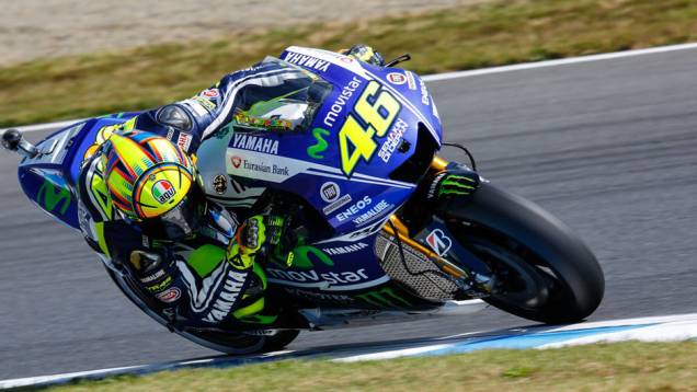 Rossi andou forte e terminou em segundo. | <a href="https://quatrorodas.abril.com.br/moto/noticias/motogp-dovizioso-conquista-pole-japao-805545.shtml" rel="migration">Leia mais</a>