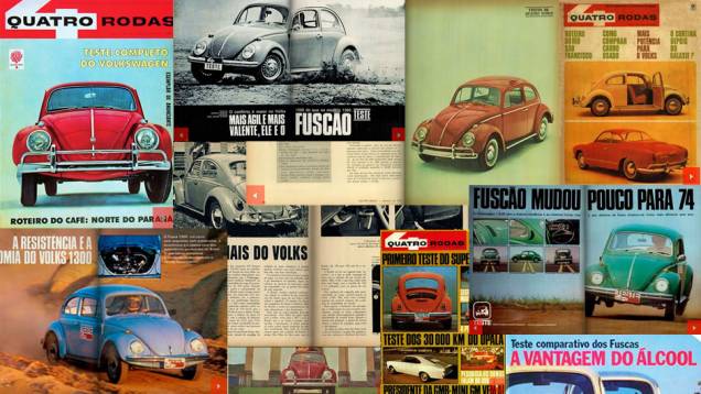 Em 20 de janeiro é comemorado o Dia Nacional do Fusca. QUATRO RODAS testou diversas gerações e versões do modelo ao longo do tempo. Veja as principais matérias sobre o carro da VW que já estiveram na revista!