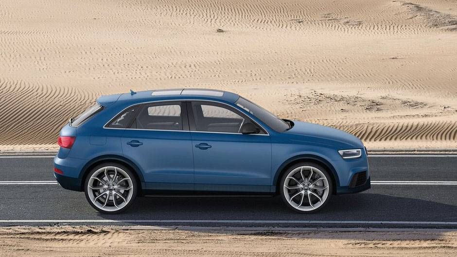 As belas rodas de 20 polegadas deixam claro: o RS Q3 n&atilde;o foi feito para rodar fora da estrada | <a href="https://quatrorodas.abril.com.br/saloes/pequim/2012/audi-rs-q3-concept-682486.shtml" rel="migration">Leia mais</a>