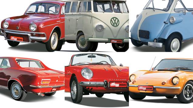 Selecionamos alguns representantes da década de 60 que compõem o retrato histórico dos carros nacionais