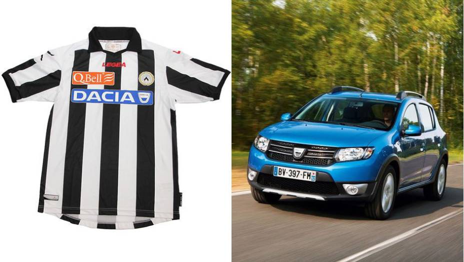 DACIA - também na Itália, a Udinese, onde jogou Zico, estampa o logo da romena Dacia no uniforme | <a href="%20https://quatrorodas.abril.com.br/noticias/fabricantes/flamengo-fecha-patrocinio-peugeot-731227.shtml" rel="migration">Leia mais</a>