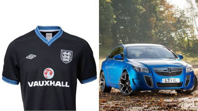 VAUXHALL - camisas de jogo de Seleções não podem ter patrocínio, mas a Vauxhall deixa sua marca nos uniformes de treino de Inglaterra, Escócia, Irlanda e Irlanda do Norte | <a href="%20https://quatrorodas.abril.com.br/noticias/fabricantes/flamengo-fecha-patr" rel="migration"></a>