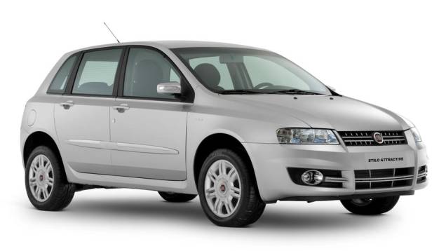 2º lugar - Fiat Stilo - Quantidade de roubados/furtados em 2012: 1.126; Frota em 2012: 90.896; Frequência de roubos/furtos: 1,239%