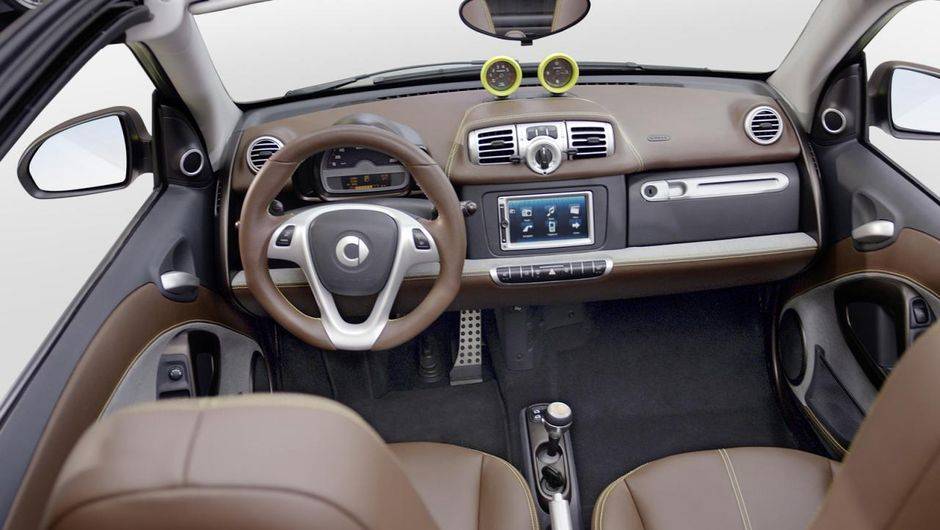A mesma cor &eacute; utilizada internamente, no revestimento em couro dos bancos, do volante e do painel | <a href="%20https://quatrorodas.abril.com.br/saloes/genebra/2013/smart-fortwo-boconcept-734992.shtml" rel="migration">Leia mais</a>