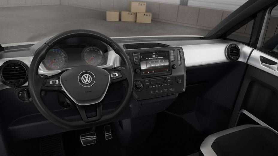 O e-Co-Motion tem motor elétrico, montado no eixo traseiro | <a href="https://quatrorodas.abril.com.br/saloes/genebra/2013/volkswagen-e-co-motion-concept-734995.shtml" rel="migration">Leia mais</a>