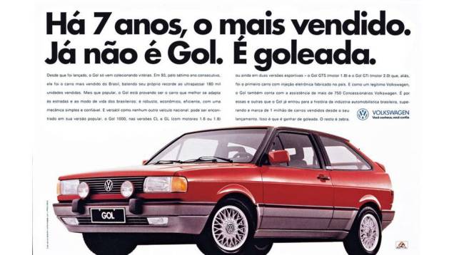 Passada a febre do Fusca, o Gol se tornou o popular mais querido pela montadora, que sempre procurou exaltar a liderança de vendas entre os modelos comercializados no País. Passada a febre do Fusca, o Gol se tornou o popular mais querido pela montadora, que sempre procurou exaltar a liderança de vendas entre os modelos comercializados no País.