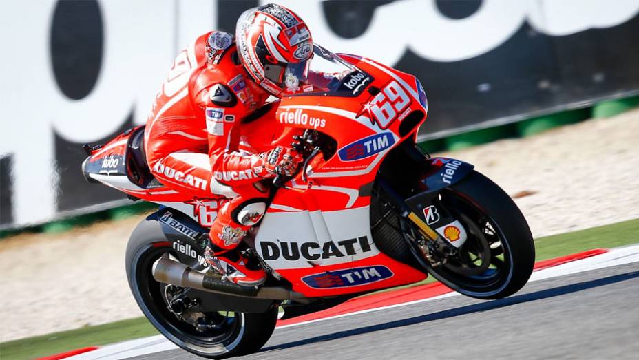 Nicky Hayden foi o décimo em Misano | <a href="https://quatrorodas.abril.com.br/moto/noticias/motogp-marquez-conquista-pole-misano-754099.shtml" rel="migration">Leia mais</a>