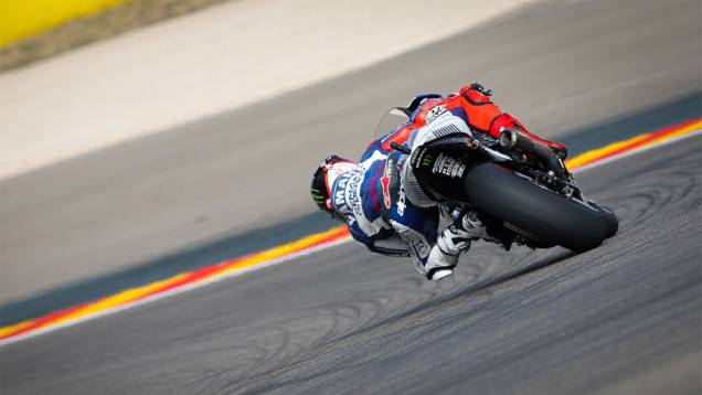 Jorge Lorenzo (Yamaha Factory Racing) precisou se contentar com o quarto posto | <a href="https://quatrorodas.abril.com.br/moto/noticias/motogp-marquez-lidera-sexta-feira-aragon-755443.shtml" rel="migration">Leia mais</a>