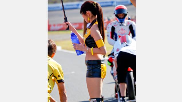 Veja as belas Garotas da MotoGP - Japão | <a href="https://quatrorodas.abril.com.br/moto/noticias/motogp-definicao-titulo-fica-ultima-prova-758422.shtml" rel="migration">Leia mais</a>