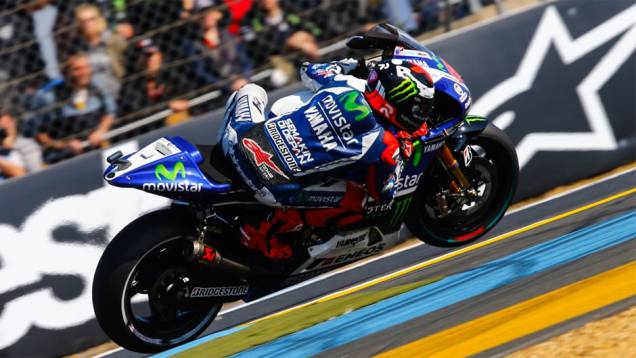 Jorge Lorenzo foi o sexto | <a href="https://quatrorodas.abril.com.br/moto/noticias/motogp-marquez-pole-le-mans-783126.shtml" rel="migration">Leia mais</a>