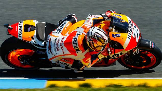 Dani Pedrosa foi apenas o nono | <a href="https://quatrorodas.abril.com.br/moto/noticias/motogp-marquez-pole-le-mans-783126.shtml" rel="migration">Leia mais</a>