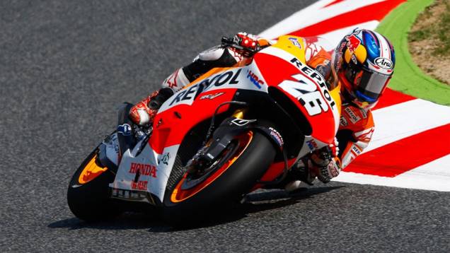 Dani Pedrosa acabou com a sequencia de Márquez e fez a pole em Barcelona | <a href="https://quatrorodas.abril.com.br/moto/noticias/motogp-pedrosa-largara-frente-barcelona-786152.shtml" rel="migration">Leia mais</a>