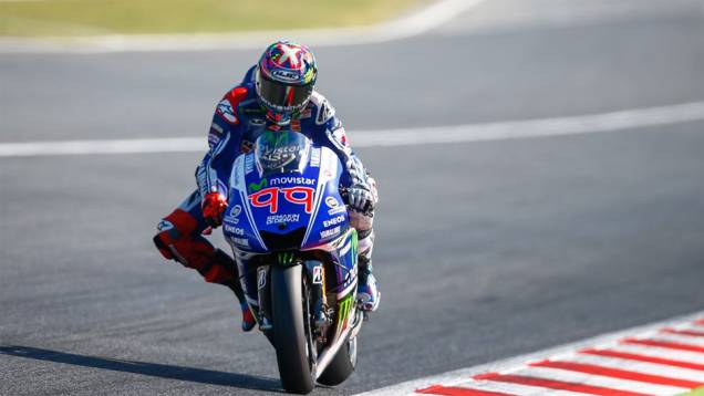 Jorge Lorenzo foi o segundo | <a href="https://quatrorodas.abril.com.br/moto/noticias/motogp-pedrosa-largara-frente-barcelona-786152.shtml" rel="migration">Leia mais</a>