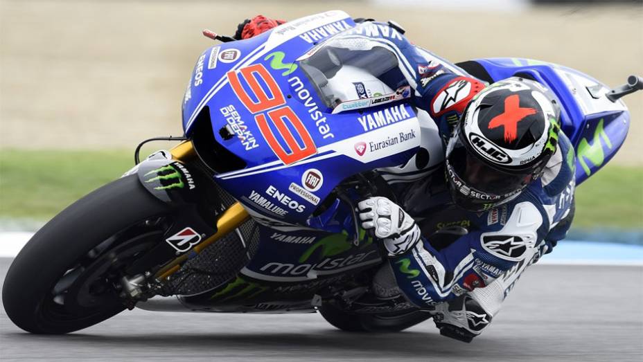 Jorge Lorenzo foi o segundo colocado | <a href="https://quatrorodas.abril.com.br/moto/noticias/motogp-marquez-vence-prova-indianapolis-795057.shtml" rel="migration">Leia mais</a>