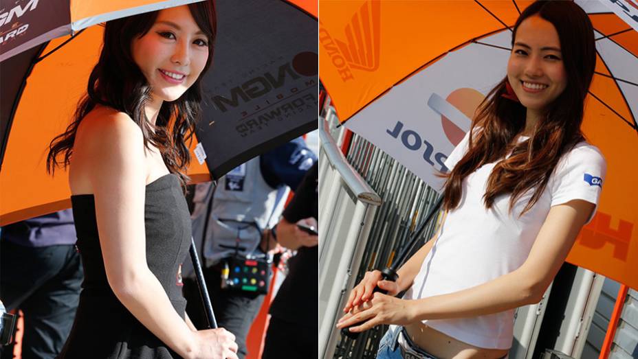 Veja as belas Garotas da MotoGP em Motegi e saiba como foi a corrida | <a href="https://quatrorodas.abril.com.br/moto/noticias/ultrapassagem-final-bicampeonato-marc-marquez-805642.shtml" rel="migration">Leia mais</a>