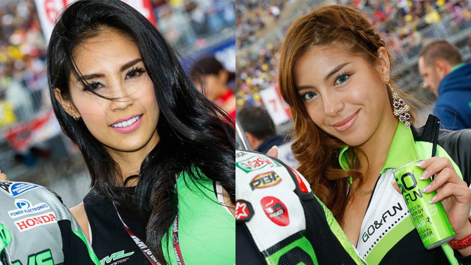 Veja as belas Garotas da MotoGP em Motegi e saiba como foi a corrida | <a href="https://quatrorodas.abril.com.br/moto/noticias/ultrapassagem-final-bicampeonato-marc-marquez-805642.shtml" rel="migration">Leia mais</a>