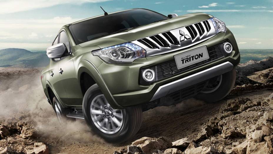 A Mitsubishi revelou na Tailândia a nova geração da sua picape Triton, comercializada como L200 no Brasil | <a href="https://quatrorodas.abril.com.br/noticias/fabricantes/mitsubishi-revela-nova-picape-triton-tailandia-815758.shtml" rel="migration">Leia mais</a>