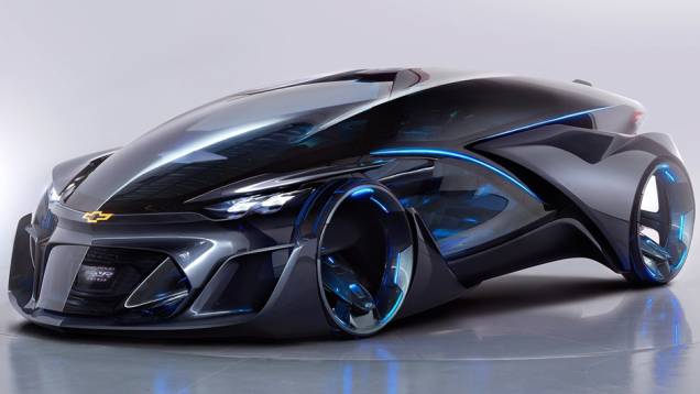 Chevrolet-FNR concept (2015) - se você olhar bem, vai pensar que se trata de algum veículo de super-herói (Batman, talvez). Mas, na verdade, trata-se de um esportivo compacto elétrico chinês. | <a href="https://quatrorodas.abril.com.br/galerias/especiais/co" rel="migration"></a>