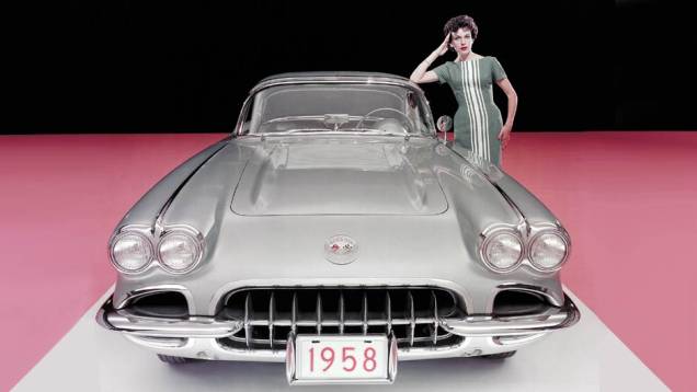 1958: as feições definitivas da primeira geração do Corvette foram apresentadas em 1958, quando os faróis passaram a ser duplos. O V8 rendia até 290 cv, na versão mais forte. Esse desenho duraria até 1962