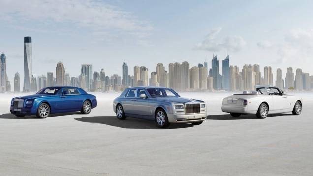 Modelos são expostos em Genebra, na Suíça | <a href="https://quatrorodas.abril.com.br/saloes/genebra/2012/rolls-royce-phantom-2013-678699.shtml" rel="migration">Leia mais</a>