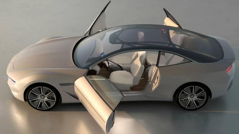 Cambiano não tem a coluna "B", facilitando o acesso ao futurista interior com assoalho de madeira | <a href="https://quatrorodas.abril.com.br/saloes/genebra/2012/pininfarina-cambiano-678763.shtml" rel="migration">Leia mais</a>