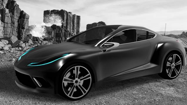 Bastante futurista, o projeto de Saito remete a alguns esportivos europeus Bastante futurista, o projeto de Saito remete a alguns esportivos europeus
