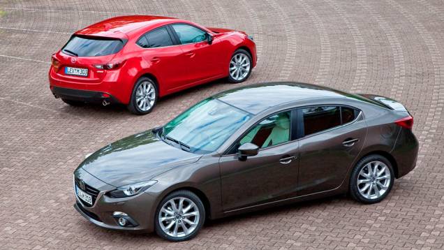 Sedã aparece com o visual ainda melhor que o do Mazda3 Hatch | <a href="https://quatrorodas.abril.com.br/noticias/fabricantes/primeiras-fotos-oficiais-mazda3-sedan-2014-sao-reveladas-745927.shtml" rel="migration">Leia mais</a>