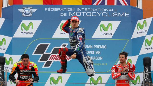 Pódio do GP de Aragón | <a href="https://quatrorodas.abril.com.br/moto/noticias/lorenzo-vence-prova-numero-800-motogp-802800.shtml" rel="migration">Leia mais</a> Pódio do GP de Aragón | <a href="https://quatrorodas.abril.com.br/moto/noticias/lorenzo-vence-prova-numero-800-motogp-802800.shtml" rel="migration">Leia mais</a>