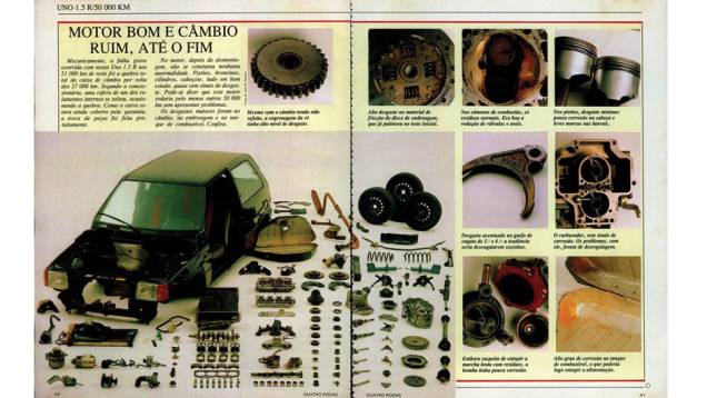 Fiat Uno 1.5 R: a quebra do câmbio e a carroceria barulhenta nos preocuparam, mas nenhum problema superou o check-control, que apontou defeitos inexistentes em várias ocasiões. | <a href="https://quatrorodas.abril.com.br/acervodigital/home.aspx?edicao=336&p" rel="migration"></a>