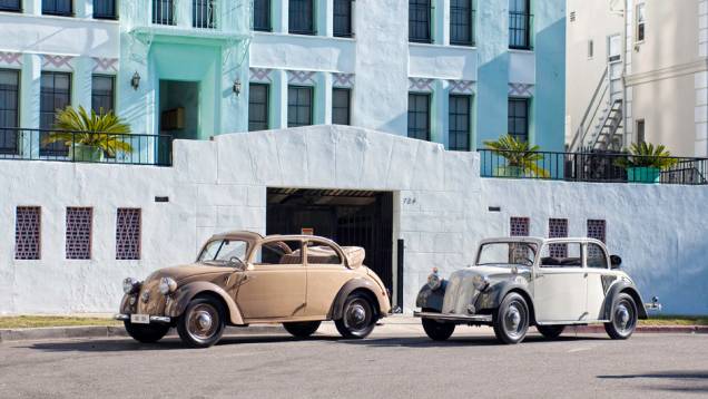 Mercedes-Benz 170 H (1936) e 130 (1934) - A proposta de criar um carro do povo alemão não gerou apenas o Fusca. Com motor traseiro, os Mercedes 170H (1936) e 130 (1934) destoavam do tradicional status da marca