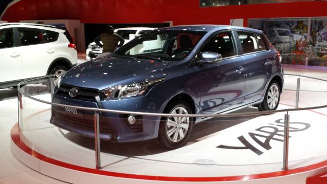 O Toyota Yaris foi exibido em Buenos Aires, modelo que, infelizmente, não é comercializado no Brasil O Toyota Yaris foi exibido em Buenos Aires, modelo que, infelizmente, não é comercializado no Brasil