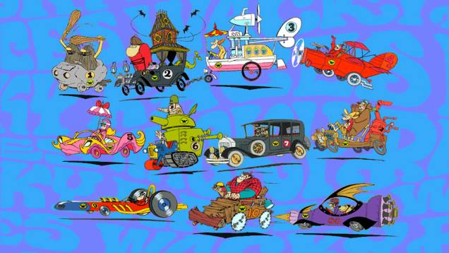 Corrida Maluca (1968-1970) - Os carros são customizações caricatas de seus hilários pilotos. Não importa quem ganhe, a vilão Dick Vigarista, seu cão Muttley e outros personagens garantem a diversão Corrida Maluca (1968-1970) - Os carros são customizações caricatas de seus hilários pilotos. Não importa quem ganhe, a vilão Dick Vigarista, seu cão Muttley e outros personagens garantem a diversão