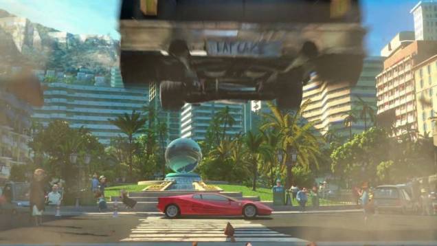 Até a animação Madagascar 3 mostra um possante em suas cenas: nada menos do que a Ferrari Testarossa.