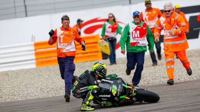 E algumas quedas também, como a de Pol Espargaro | <a href="https://quatrorodas.abril.com.br/moto/noticias/pela-oitava-vez-consecutiva-vitoria-marquez-motogp-787522.shtml" rel="migration">Leia mais</a>