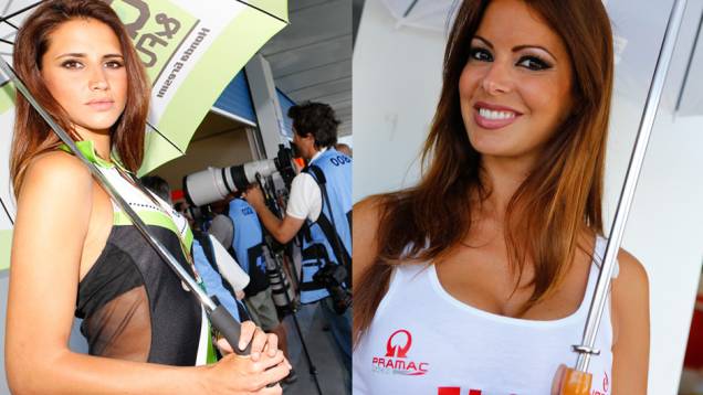 Garotas que embelezaram a etapa espanhola da MotoGP | <a href="https://quatrorodas.abril.com.br/moto/noticias/quatro-vezes-marquez-781513.shtml" rel="migration">Leia mais</a>