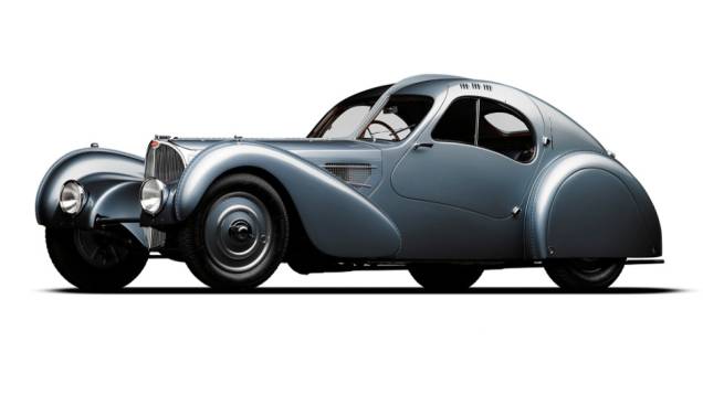 1935 - Bastariam três exemplares para gravar seu nome na história. Com um 8-cilindros de 210 cv e inspiração aeronáutica, o Bugatti Type 57SC Atlantic roubou a cena no Salão de Paris