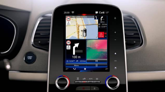 Console central com tela sensível ao toque é o destaque no interior | <a href="https://quatrorodas.abril.com.br/noticias/saloes/paris-2014/novo-espace-chega-cara-crossover-802372.shtml" rel="migration">Leia mais</a> Console central com tela sensível ao toque é o destaque no interior | <a href="https://quatrorodas.abril.com.br/noticias/saloes/paris-2014/novo-espace-chega-cara-crossover-802372.shtml" rel="migration">Leia mais</a>