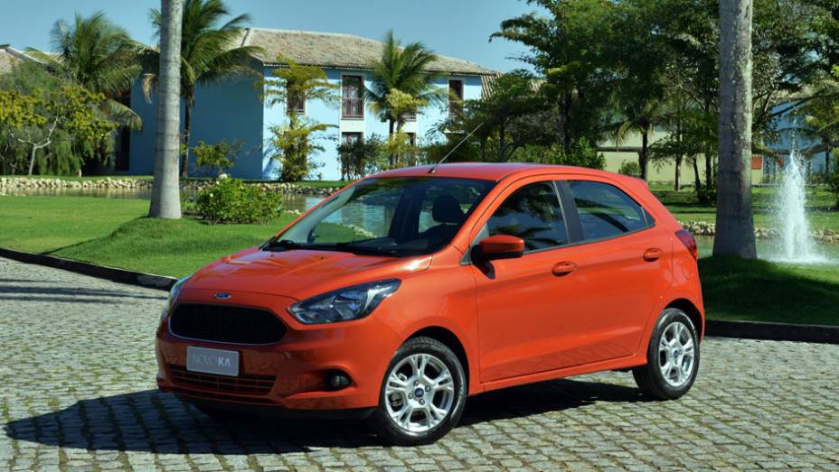 A cor Laranja é a mesma do EcoSport | <a href="https://quatrorodas.abril.com.br/carros/lancamentos/ford-ka-794793.shtml" rel="migration">Leia mais</a>