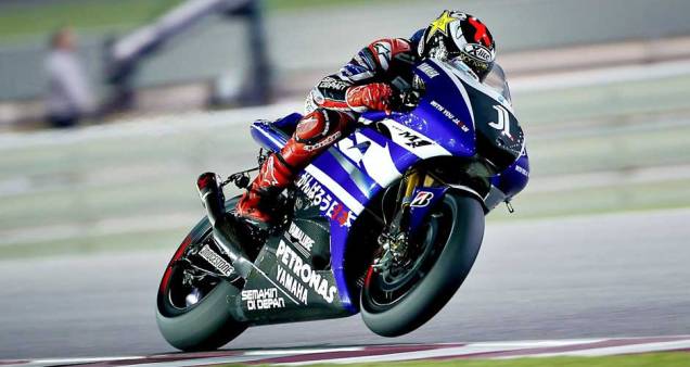 Jorge Lorenzo, da Yamaha, se colocou entre as duas Hondas no grid final