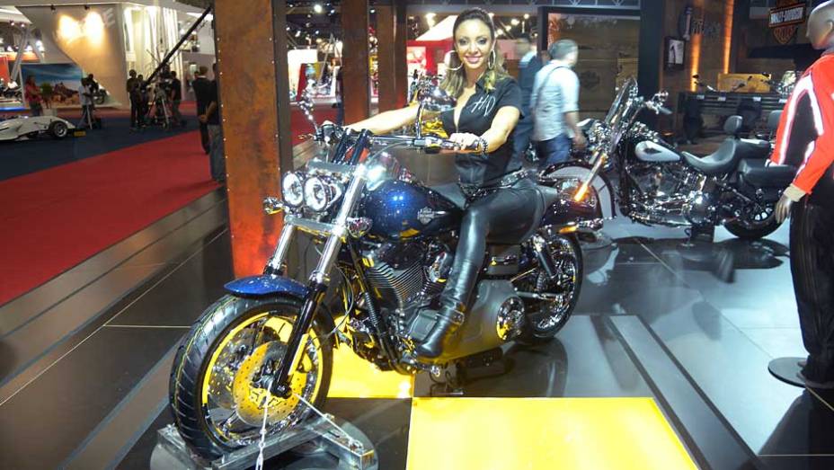 Destaque para os faróis duplos | <a href="https://quatrorodas.abril.com.br/moto/noticias/fat-bob-atracoes-harley-davidson-642200.shtml" rel="migration">Leia mais</a>