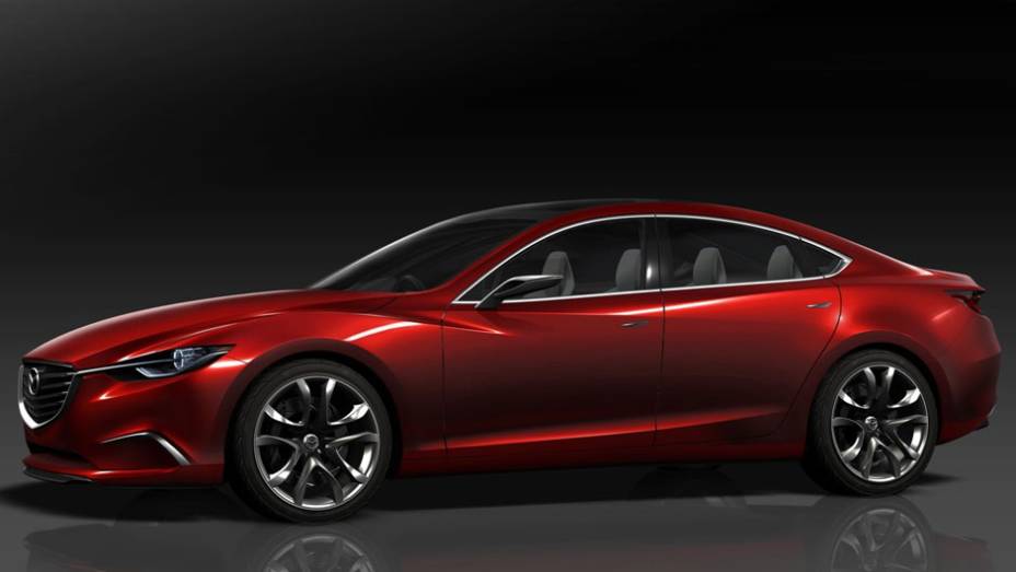 Tecnologia Sky Activ está integrada ao Takeri | <a href="https://quatrorodas.abril.com.br/noticias/mazda-revela-informacoes-conceito-takeri-305792_p.shtml" rel="migration">Leia mais</a>