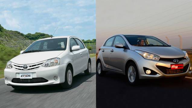 Toyota Etios e Hyundai HB20 prometem abalar o mercado dos hatch no Brasil. Cada uma das duas novidades é munida de bos argumentos de venda. Agora, você vai conferir os prós e contras de cada um deles. | <a href="https://quatrorodas.abril.com.br/noticias/me" rel="migration"></a>