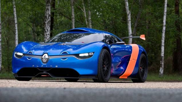 Por fim, chegamos ao presente. Essa máquina é o Renault Alpine A110-50 Concept, mostrado em 2012 | <a href="https://quatrorodas.abril.com.br/noticias/fabricantes/renault-caterham-produzirao-nova-linha-alpine-714806.shtml" rel="migration">Leia mais</a>