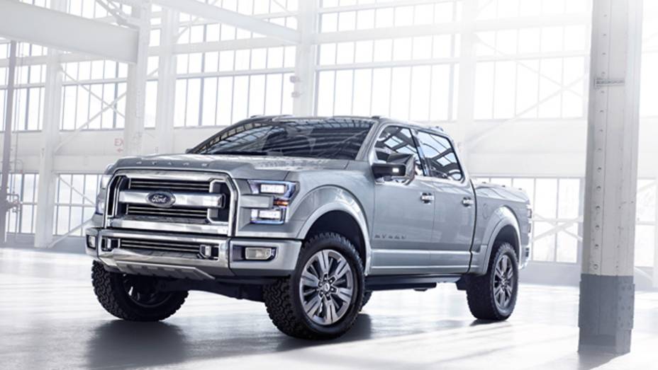 Atlas Concept é uma prévia do que será a próxima geração da Ford F-150 | <a href="https://quatrorodas.abril.com.br/saloes/detroit/2013/ford-atlas-concept-731027.shtml" rel="migration">Leia mais</a>