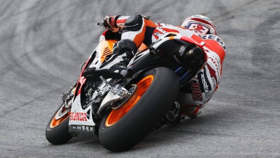 Marc Marquez foi o terceiro do dia | <a href="https://quatrorodas.abril.com.br/moto/noticias/motogp-pedrosa-repete-dominio-sepang-733092.shtml" rel="migration">Leia mais</a>