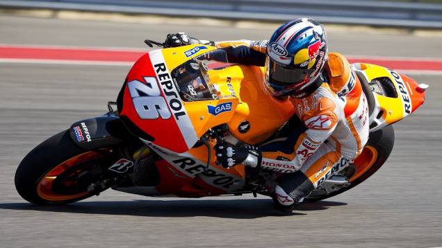 Dani Pedrosa (Repsol Honda Team) ficou com o segundo melhor tempo no teste privado| <a href="https://quatrorodas.abril.com.br/moto/noticias/motogp-marc-marquez-absoluto-eua-736303.shtml" rel="migration">Leia mais</a>