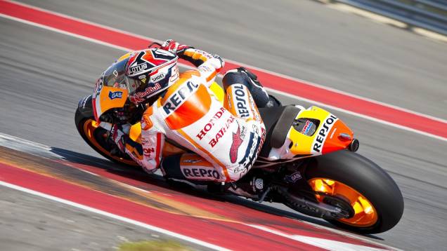 Marc Márquez (Repsol Honda Team) liderou os testes em Austin | <a href="https://quatrorodas.abril.com.br/moto/noticias/motogp-marc-marquez-absoluto-eua-736303.shtml" rel="migration">Leia mais</a>