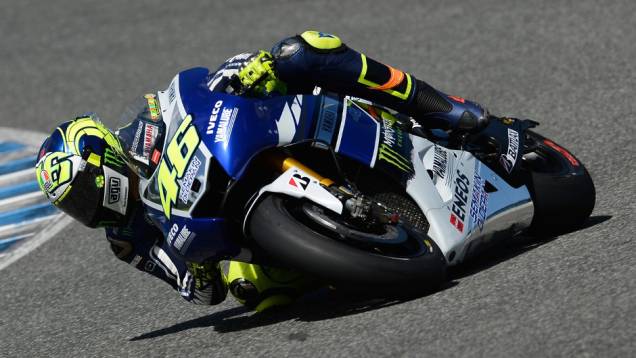 Valentino Rossi (Yamaha Factory Racing) liderou o segundo dia (24) em Jerez | <a href="https://quatrorodas.abril.com.br/moto/noticias/motogp-yamaha-lidera-testes-jerez-737049.shtml" rel="migration">Leia mais</a>